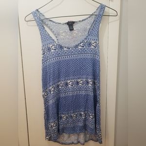 Rue21 blue/white tank top, Size-L